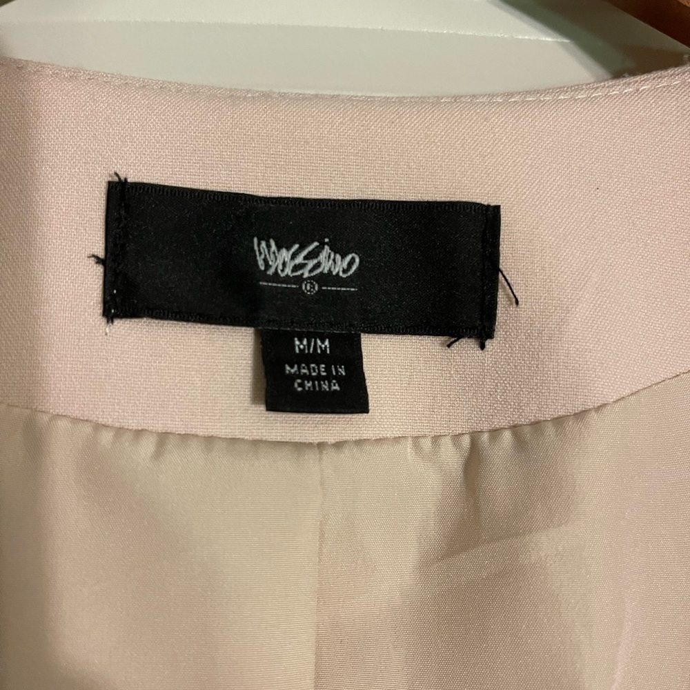 Mossimo Collarless Blazer, Size Medium, Light Pink - image 4